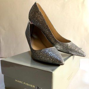 Marc Fisher Milee Heels - Silver Texture